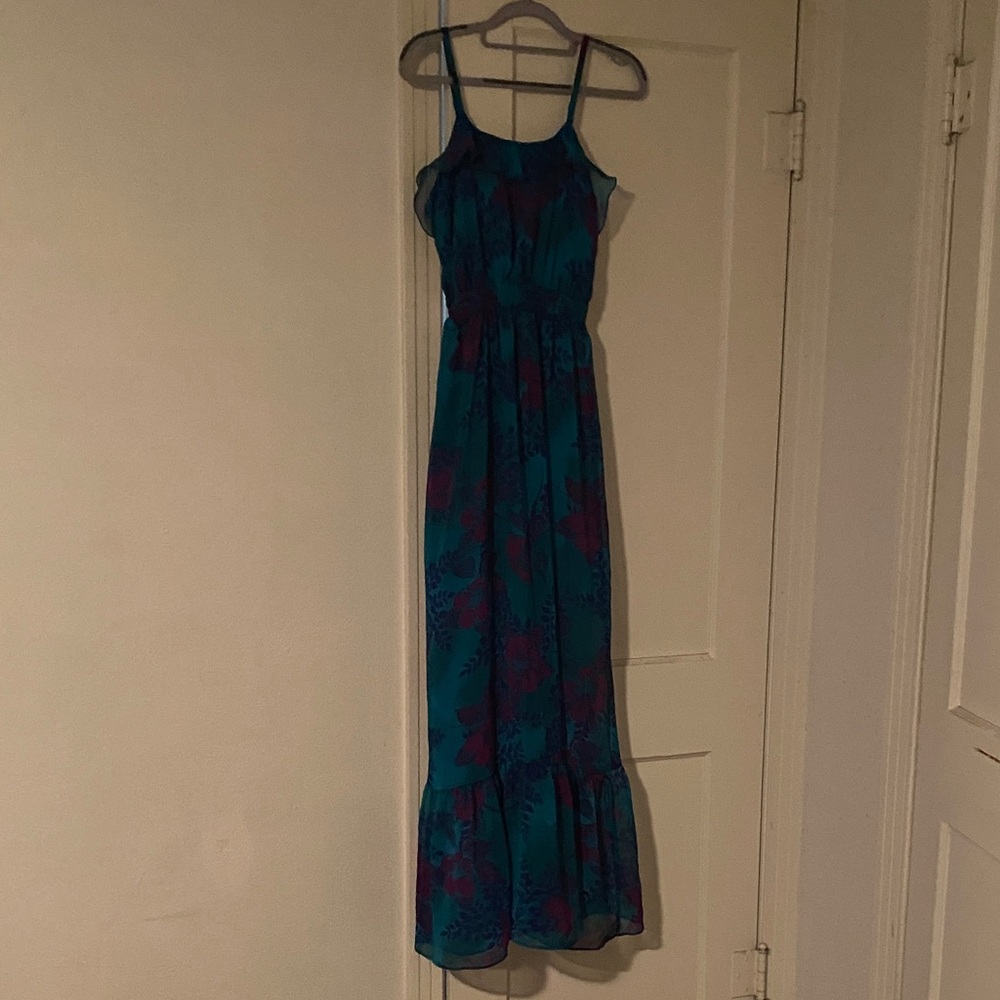 Express Women's Blue and Purple Dress